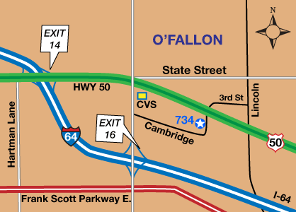 Map of O'Fallon Location